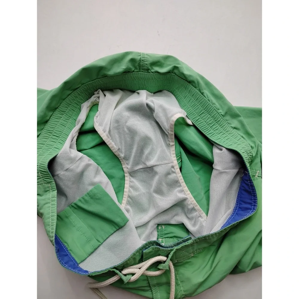 Polo Ralph Lauren Men's Large Green Swim Trunks Board Shorts Lined Drawstring